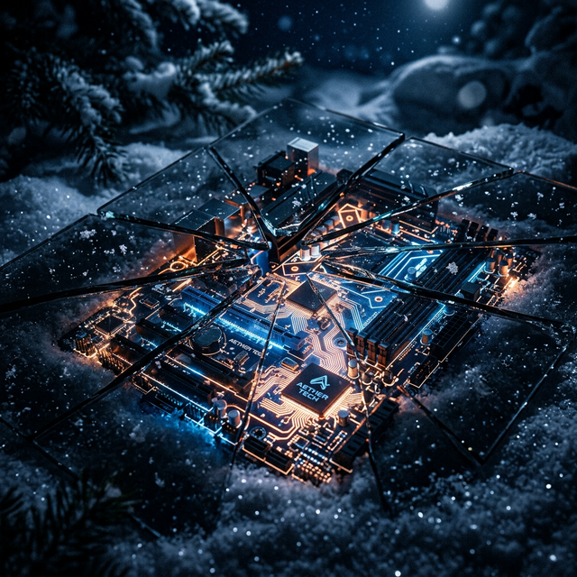 Abstract Frozen Technology Visualization